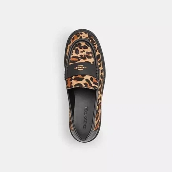 Coach Leopard Print Flats with Black Accents - Picture 3 of 4